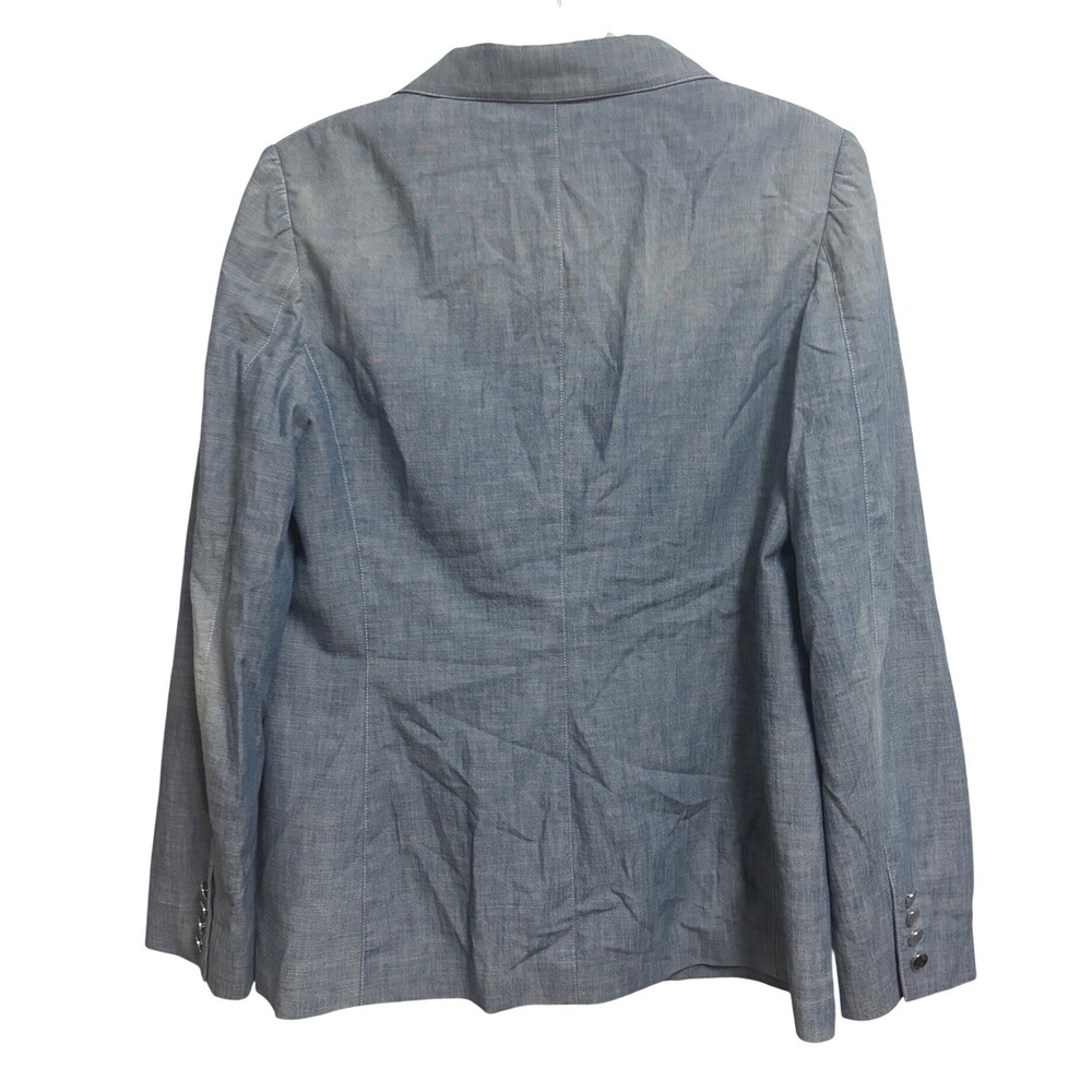 Ralph Lauren Collection Camden Chambray Indigo Blazer Double Breasted 12 - Picture 12 of 16